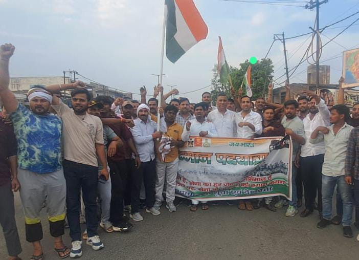 सेना के सम्मान में निकाली पदयात्रा, विधायक गुड्डू चौधरी ने की शिरकत, ऑपरेशन सिंदूर की सराहना