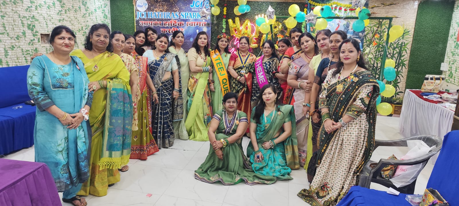 जेसीआई हाथरस स्पार्कल ने हर्षोल्लास से मनाया हरियाली तीज उत्सव, “पीकॉक थीम” में सजी महिलायें