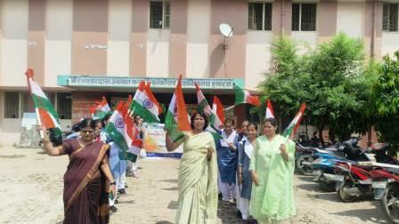आरडी महाविद्यालय में ‘हर घर तिरंगा’ कार्यक्रम के तहत तिरंगा यात्रा निकली