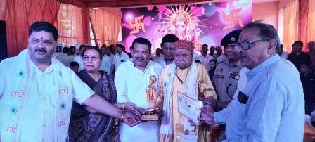 श्री वेद भगवान शोभायात्रा के संयोजक का हुआ स्वागत
