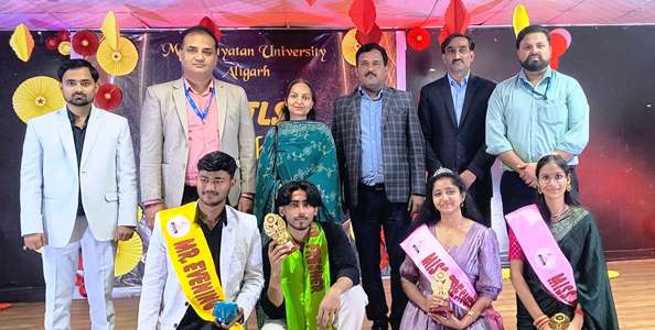 मंगलायतन विश्वविद्यालय के डीबीटीएलएस विभाग में फ्रेशर्स पार्टी का हुआ आयोजन