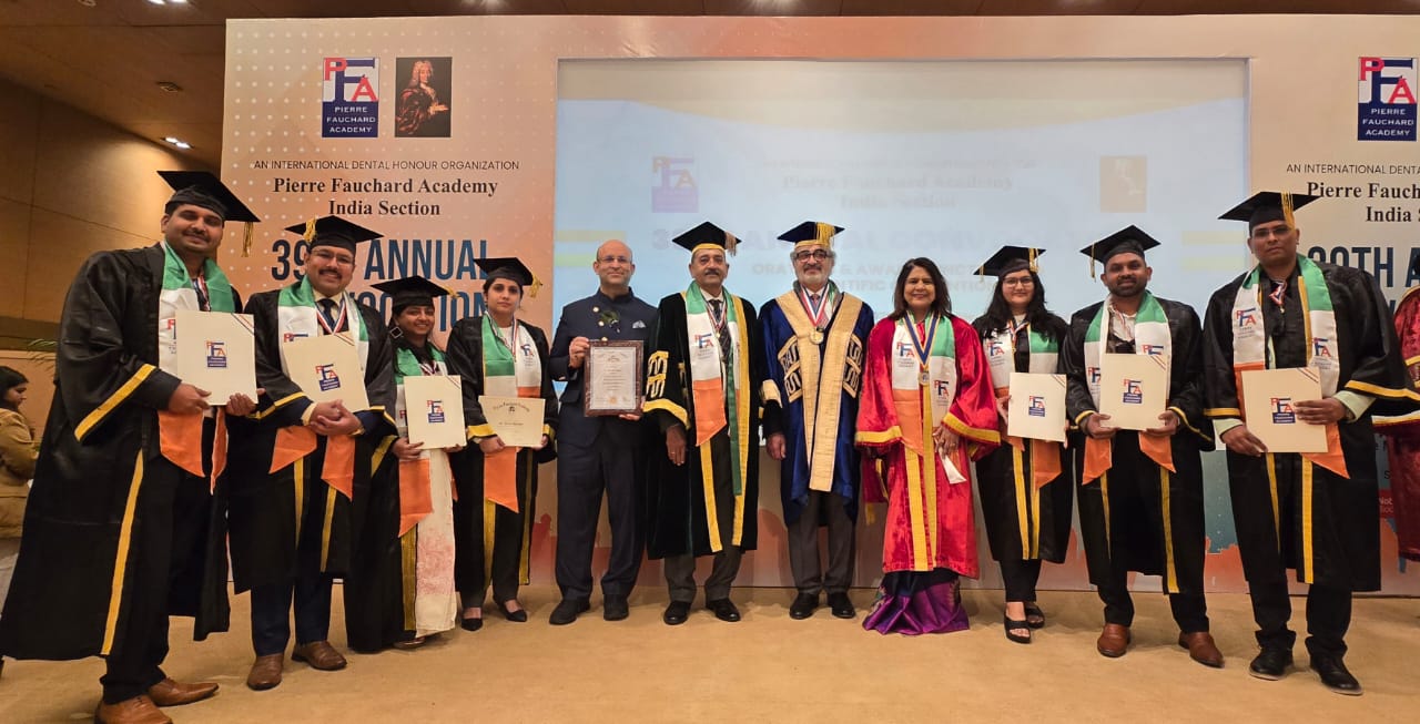 के.डी. डेंटल कॉलेज को मिला अकादमिक उत्कृष्टता पुरस्कार, नई दिल्ली में हुआ पियरे फॉचर्ड अकादमी का 39वां दीक्षांत समारोह, के.डी. डेंटल कॉलेज के सात प्रतिनिधियों को मिली फैलोशिप