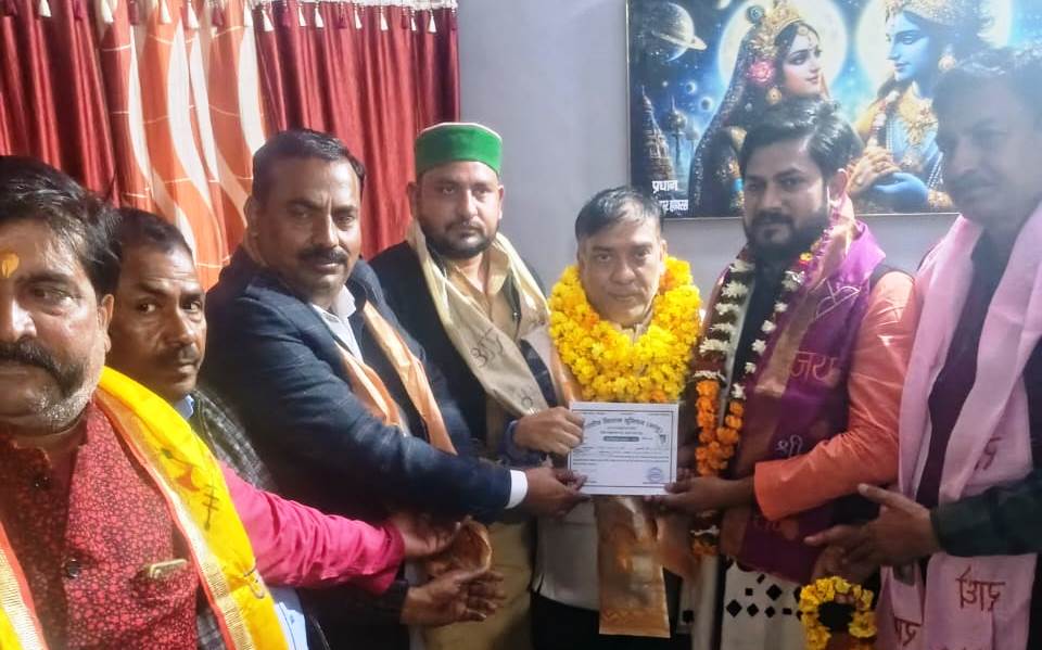 व्यापार प्रकोष्ठ के राष्ट्रीय संरक्षक बने उमेश कुमार शर्मा, हुआ स्वागत