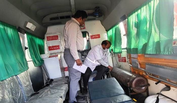 गिजरौली में 108 एम्बुलेंस सेवा का औचक निरीक्षण, रेसपॉन्स टाइम से अधिकारी हुए संतुष्ट