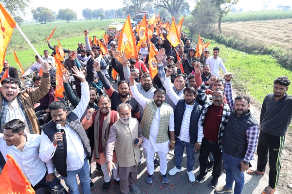 हिंदू सम्मेलन के जनजागरण हेतु विशाल बाइक रैली का आयोजन, लाडपुर में एक फरवरी को होगा हिंदू सम्मेलन