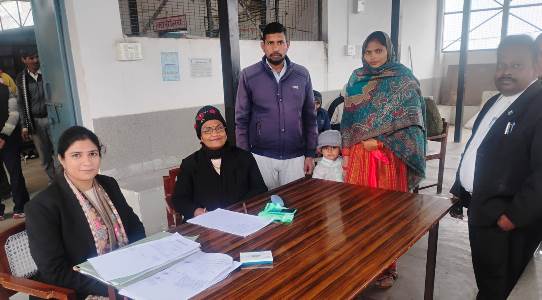 जिला विधिक सेवा प्राधिकरण ने दो पक्षों के बीच कराया सुलह-समझौता