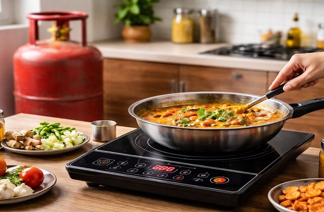 हाथरस में गैस की किल्लत ने चमकाया इंडक्शन का बाजार, दामों में 500 रुपये तक की आई तेजी