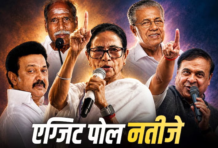 बंगाल के पांच एग्जिट पोल्स में भाजपा और दो में तृणमूल आगे, असम में भाजपा को भारी बढ़त, तमिलनाडु में द्रमुक गठबंधन व केरल में यूडीएफ की सत्ता में वापसी के स्पष्ट संकेत