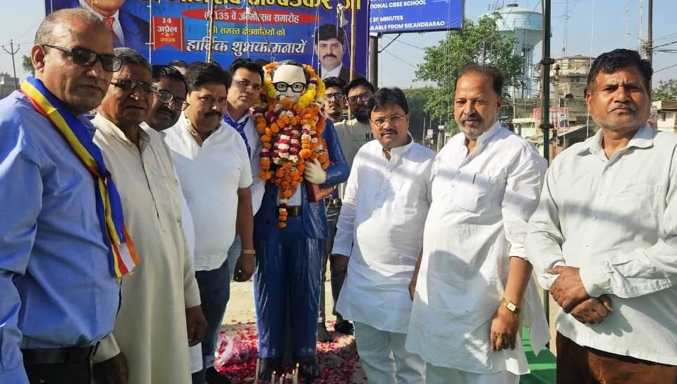 पुरदिलनगर : झांकियों और प्रभात फेरी के साथ मनाई गई बाबा साहब की जयंती, कार्यकर्ताओं ने पढ़ी संविधान की प्रस्तावना