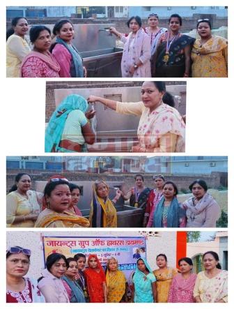 जायंट्स ग्रुप ऑफ़ हाथरस डायमंड ने लगाई प्याऊ, भीषण गर्मी में मिली राहत