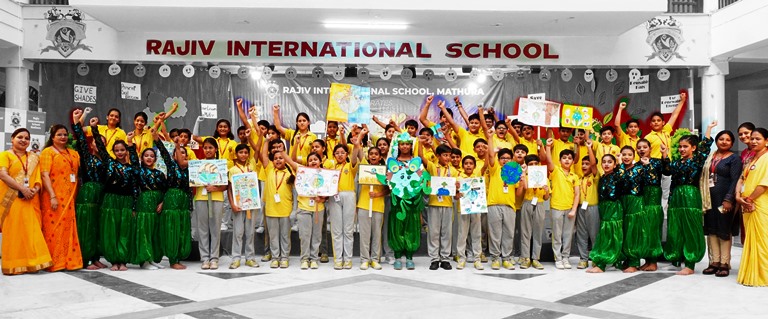आरआईएस के छात्र-छात्राओं ने लिया पर्यावरण संरक्षण का संकल्प, विश्व पृथ्वी दिवस पर हमारी शक्ति हमारा ग्रह पर प्रस्तुत की नाटिका