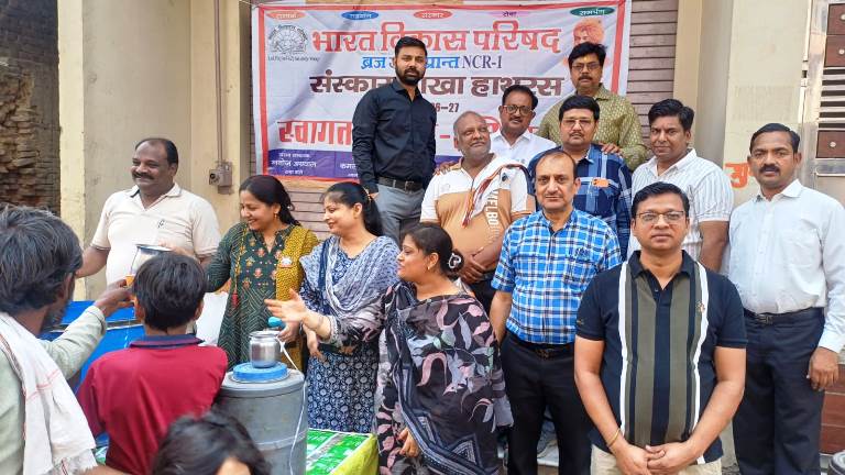 हाथरस में भारत विकास परिषद ने शुरू की शीतल जल सेवा