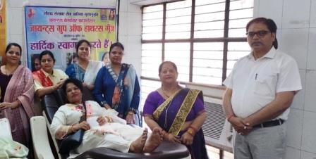 जायंट्स ग्रुप ऑफ हाथरस गूंज ने लगाया रक्तदान शिविर