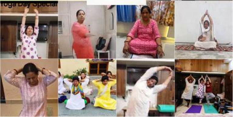 जेसीआई हाथरस स्पार्कल ने योग दिवस मनाया