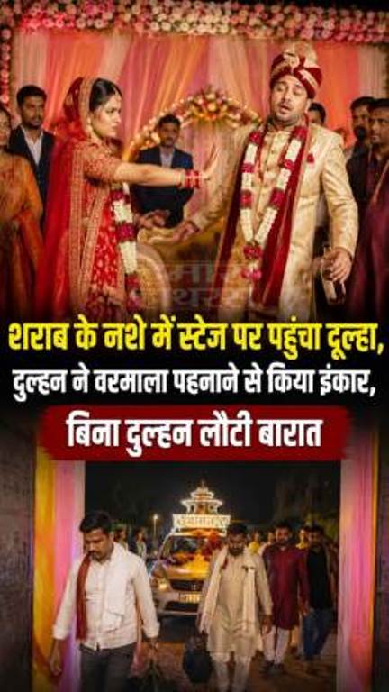 शराब के नशे में स्टेज पर पहुंचा दूल्हा, दुल्हन ने वरमाला पहनाने से किया इंकार, बिना दुल्हन लौटी बारात