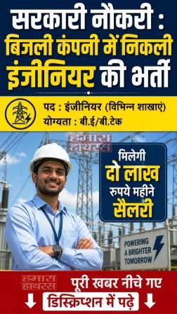 असिस्टेंट एग्जीक्यूटिव इंजीनियर (एईई) के विभिन्न 135 पदों निकली सीधी भर्ती , 20 जुलाई तक करें ऑनलाइन आवेदन