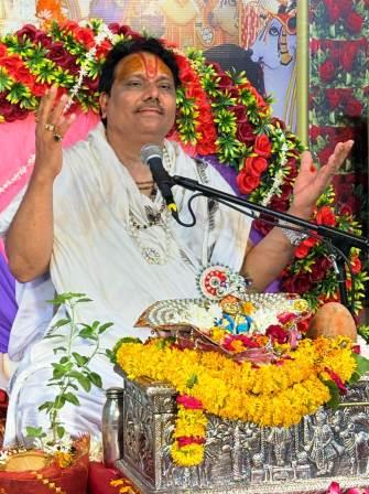 श्रीमद्भागवत कथा में ध्रुव चरित्र, पृथु चरित्र एवं श्रीनृसिंह अवतार की कथा सुन भावविभोर हुए श्रद्धालु
