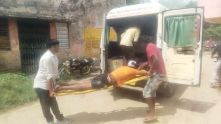 हसायन : निर्माणाधीन पानी की टंकी पर हादसा, सैटरिंग खोलते समय मजदूर घायल