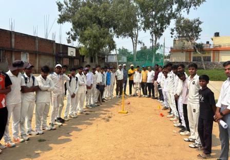 जनपद स्तरीय क्रिकेट प्रतियोगिता के लिए खिलाड़ियों का ट्रायल आयोजित
