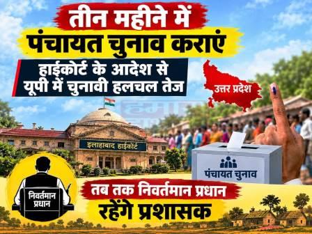 तीन महीने में पंचायत चुनाव कराएं, हाईकोर्ट के आदेश से यूपी में चुनावी हलचल तेज, तब तक निवर्तमान प्रधान रहेंगे प्रशासक