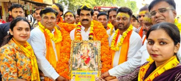 ब्लॉक प्रमुख ने पूजा-अर्चना कर पंचम पदयात्रा का किया शुभारंभ